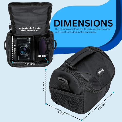 Ultimaxx Small Carrying Case/Gadget Bag for Sony, Nikon, Canon, Olympus, Fuji, Pentax, Panasonic, Samsung,Leica, Kodak & Many More Cameras & Camcorders - size: Small
