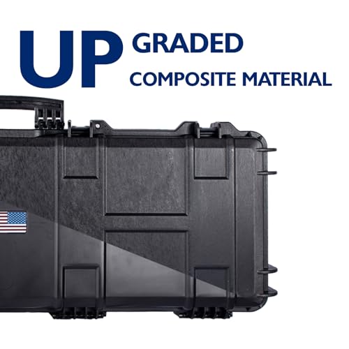 Hard Rifle Case 42.9" with Wheels, IP67 Waterproof & Crushproof Gun Case, TSA Approved Lockable Storage for Rifles, 3 Layer Pick and Pluck Foam + FREE Extra Cubed Foam Insert - style: 43 '' Rifle Case