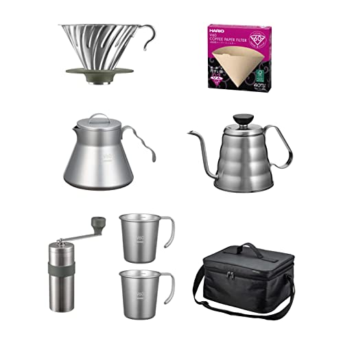 Hario Outdoor V60 Pour Over Full Set with Carry Bag - style: Pour Over Set Full