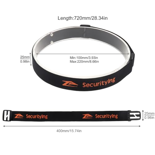 Elastic Headlamp Strap Replacement Headband for Most Black Diamond Petzl Energizer Pelican Fenix Headlamps,Adjustable HeadFlashlight Strap with Head Fastening Strap for 22-26mm Headlight Holder - style: Headlamp Strap+Fastening Strap