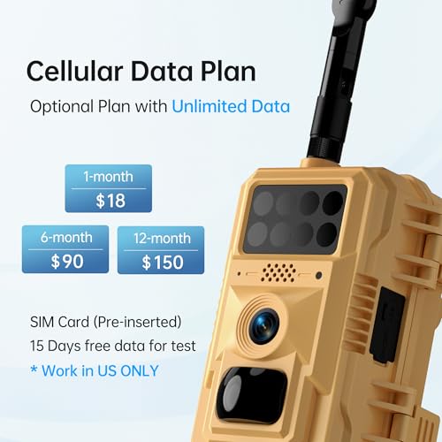 2 Pack 2K Cellular Trail Cameras, 4G LTE Solar Wildlife Cameras No WiFi Needed, 0.2s Trigger, No-Glow Night Vision, Pre-Installed IoT SIM & 32GB SD Cards for Farm and Remote Property