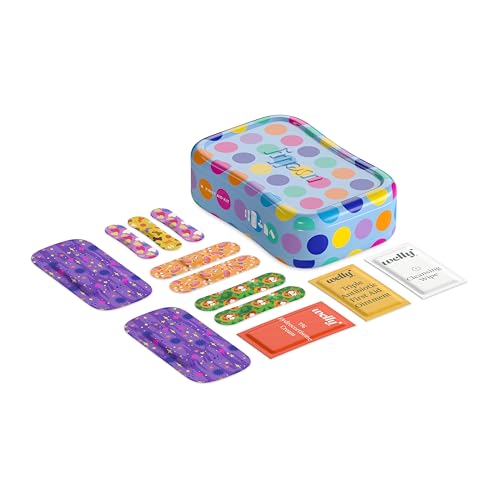 Welly First Aid Kit - Bravery Badges in Flexible Fabric and Waterproof, Singe Use Ointments Triple Antibiotic, Cleansing Wipes and Hydrocortisone - 70 Count
