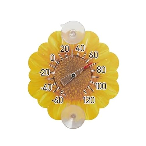 Taylor Silicone Suction Cup Thermometer - Sunflower Design - color: Yellow