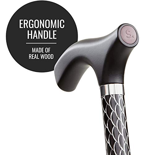 Switch Sticks Folding Walking Cane For Women & Men - color: Engraved Soiree