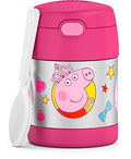 THERMOS FUNTAINER Kids Food Jar with Spoon, 10oz, Peppa Pig - color: Peppa Pig, size: 10 Ounce