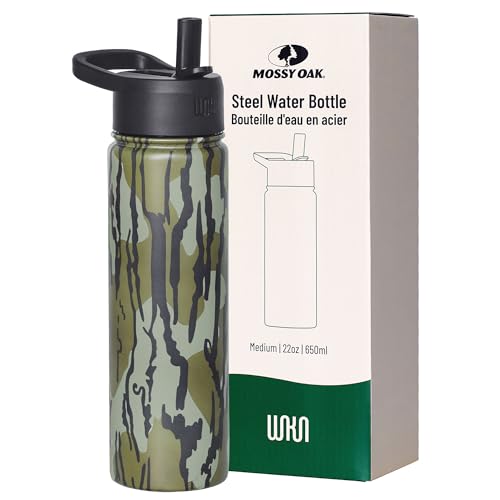 Wildkin Mossy Oak 22oz Kids Water Bottle – Leakproof, Vacuum-Insulated, Durable, Easy-Clean - Bottom Land - color: Mossy Oak Original Bottomland, size: 22 Oz