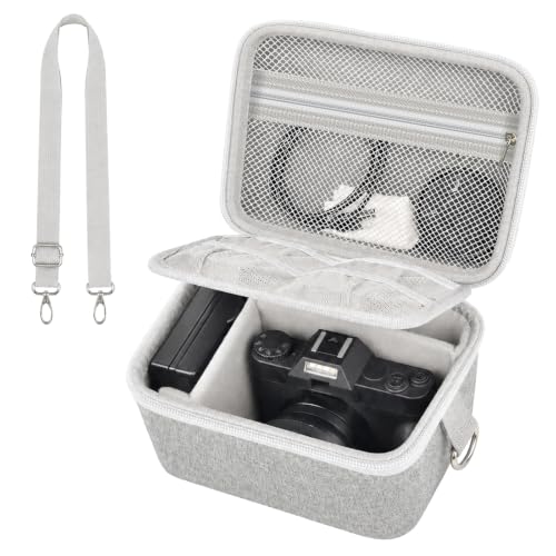 Comecase Large Travel 4K Vlogging Camera Case for Duluvulu/for AUREAPI | Outdoor Camera Storage with 2 Divider and Mesh Pocket, for Vloggers and Content Creators, Trip Ready, Grey - Case Only - color: Grey, size: L