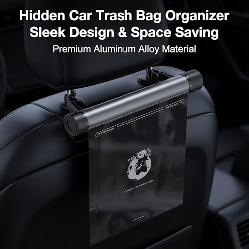 Rolling Dispenser Car Trash Can - Aluminum Alloy Rotary Storage, Magnetic Hanging Waterproof Garbage Bag,Auto Accessories for Travel - size: Small