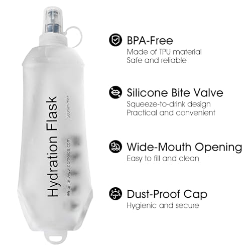 GUYI GYGYL Soft Flask, Collapsible Water Bottle for Sports, 250ml White - color: 250ml White
