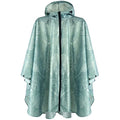 ANYOO Waterproof Rain Poncho Lightweight Reusable Hiking Hooded Coat Jacket for Outdoor Activities - color: Green Leaf