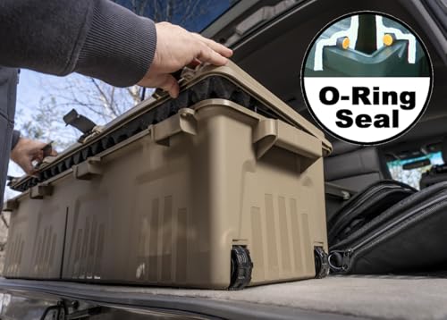 MTM TRC39 Tactical Rifle Crate with Wheels 39” Single Scope Hard Rifle Gun Carrying Case, Lockable All Weather Shooting Gear Storage Box ideal for Range or Field, Made in USA, Dark Earth