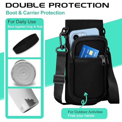 Vacuum Insulated Water Bottle 40oz - with Straw & Spout Lids, Paracord Handle, Shoulder Carrier Bag, Sport Stainless Steel,Double-Wall Metal Water Bottle Thermo Hydro Mug Flask - color: Indigo Black Gradient, size: 40 Ounces
