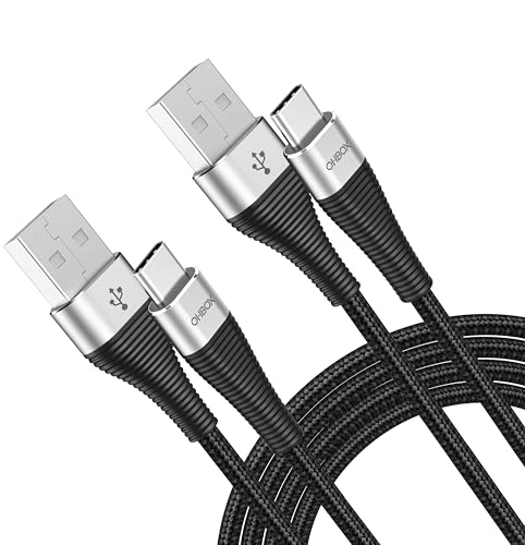USB A to USB C Cable, Type C Cable USBC Charger Fast Charging 6FT, 2Pack | Durable Nylon Braided Cell Phone Charger cord for iPhone 17 16 15, iPad Pro, Air, Mini, Samsung Galaxy S26 A57, Pixel 8a 9a - color: Black, size: 6 FT - 2 Pack, style: USB A to USB