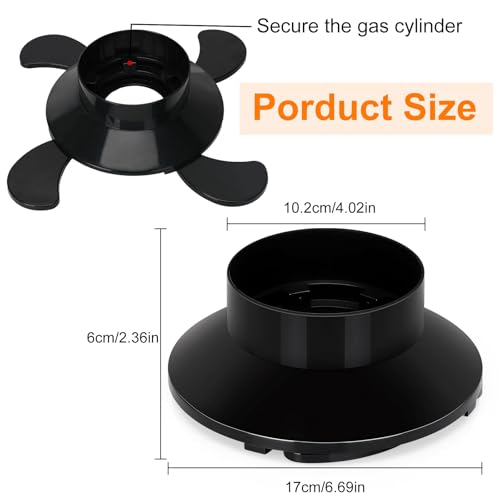 2 Pack Propane Tank Holder, Portable Propane Tank Stand Cylinder Base for 1lb/MAPP Gas Cylinders,Foldable Small Fuel Gas Bottle Stabilizer,Accessory for Camping Stoves Heaters Burners Torches Lanterns