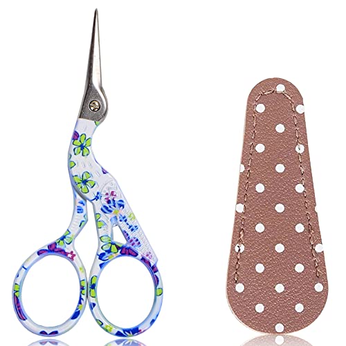 BIHRTC 3.6" Small Craft Scissors,Sharp Stainless Tip for Crochet | Stainless Steel Tip,Lightweight Design,for Cross Stitch,Knitting,Yarn Cutting,Threading,Crafting,Sewing,DIY - color: Blue, size: 3.6inch