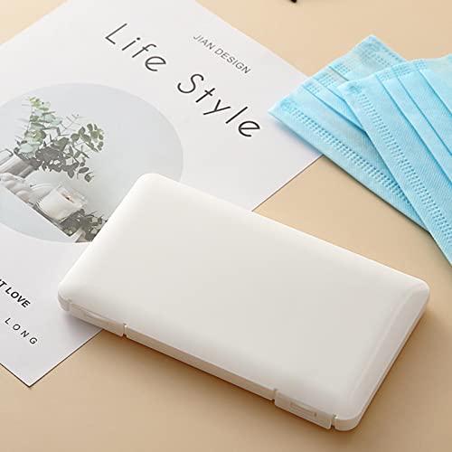 LeMall 4 Pack Mask Storage Case, Plastic Case for Dust Mask Storage Box Organizer for Mask Case Holder Portable Face Cover Storage Case Face Cover Organizer Reusable Mask Holder