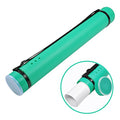 DEWEL Document Tube,Plastic Expanding Poster/Art/Document Storage Tube 24.5 to 40 inches Adjustable with Carrying Strap Waterproof and Light-Resistance Telescoping Carrying Case (Green-Large Size) - color: Green (Round), size: Large