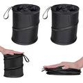 2 Pack Car Trash Bins, Mini Collapsible Car Garbage Can with Sticker, Hanging Car Trash Bag for Back Seat, Multipurpose Water Proof Bag Leak Proof Garbage Bin for Car(Size:6.30 x 7.87inch)