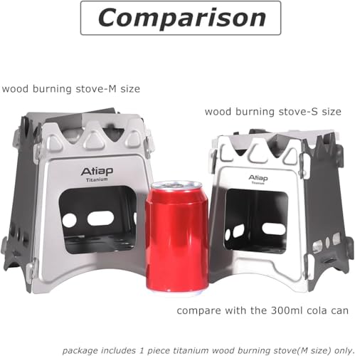 Ultralight Titanium Wood Burning Stove Outdoor Camping Multi-Fuels Alcohol Stove BBQ Stove WS009ST-Ti (Wood Burning Stove-M Size) - style: Wood Burning Stove-M Size