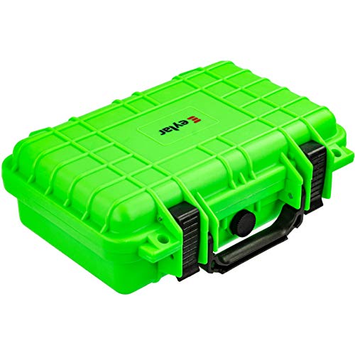 Eylar Protective Gear and Camera Hard Case Waterproof Dry Box with Foam 11.6 Inch 8.3 Inch 3.8 Inch (Neon Green) - color: Neon Green