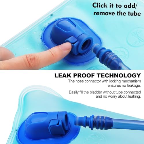 Hydration Bladder, 1.5-2-3L Water Bladder for Hiking Backpack, BPA-Free Leak Proof Water Reservoir Storage Bag, Water Pouch Hydration Pack for Camping Cycling Running - color: 1.5L-Water Bladder-Blue