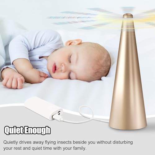 Fly Fans for Tables, 4 Pcs Food Fan to Keep Flies Away (Golden) - size: 4P