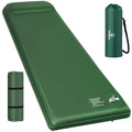 Wevelel Memory Sleeping Pad, 3.1" Ultra-Thick Foam Sleeping Mats for Camping, Easy Inflate&Deflate,9.5 R-Value Insulated Camping Mattress Pad with Pillow, for Car Travel Tent - color: Green