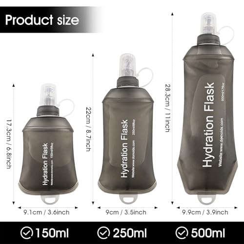 GUYI GYGYL Soft Flask Collapsible Water Bottle for Sports, 150ml Grey 2pcs - color: 2Pcs 150ml Grey