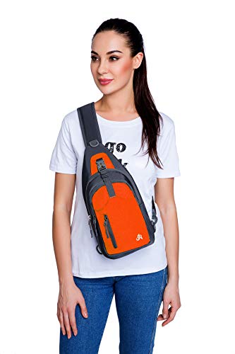 Y&R Direct 14 Colors Lightweight Sling Backpack Sling Bag Travel Hiking Small Backpack for Women Men Gifts | Lightweight - color: Orange