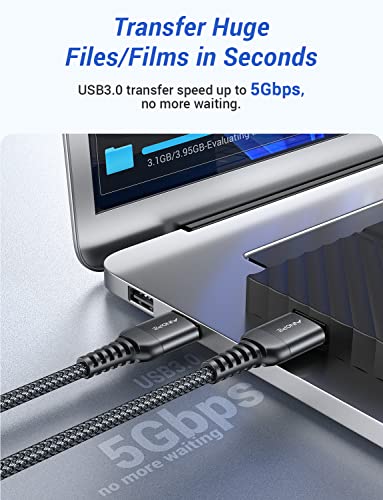 AINOPE USB to USB Cable, 3.3FT*1Pack USB 3.0 A to A Male to Male Cable [Never Rupture] Double End Type A Cord for Data Transfer, Compatible with Hard Drive Enclosures, Laptop Cooler, KVM, DVD Player - color: Black, size: 3.3FT