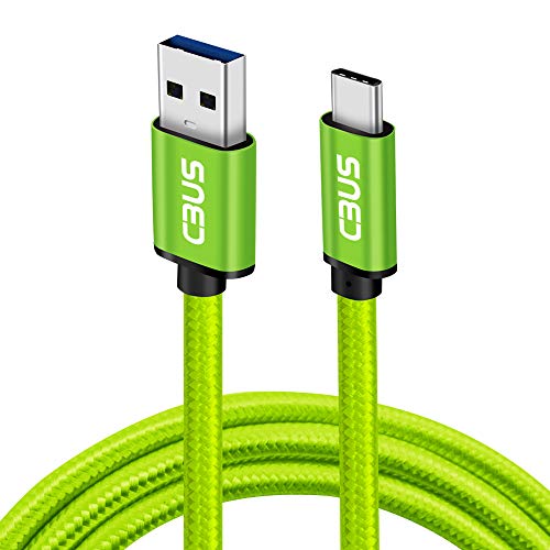 3ft USB A to USB C Cable Fast Charging Braided for Samsung Galaxy S26/S25/S24 Ultra/Plus/FE, A56 5G, A36 5G, A26 5G, A17 5G, A16 5G, Moto G Power/Stylus/Play, TCL 50/40, Pixel (Green) - color: Green, size: 3 Feet