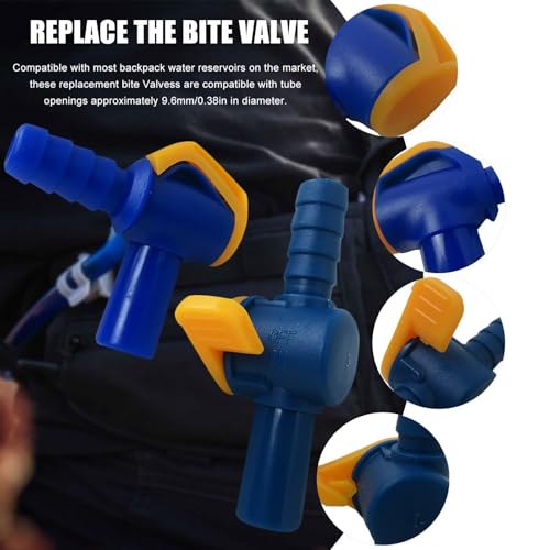 8Pcs Bite Valves Replacement Mouthpieces Set Compatible for Most Backpack Water Reservoir, On/Off Valves Design for Hiking, Biking, Camping, or Any Outdoor Excursion