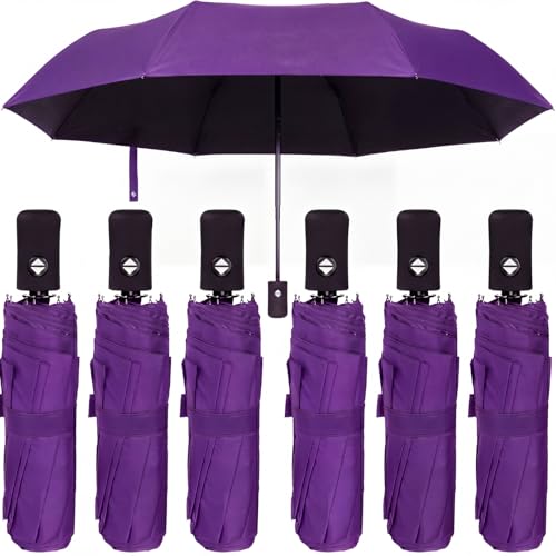 Jexine Windproof Travel Umbrella Compact Small - color: Purple