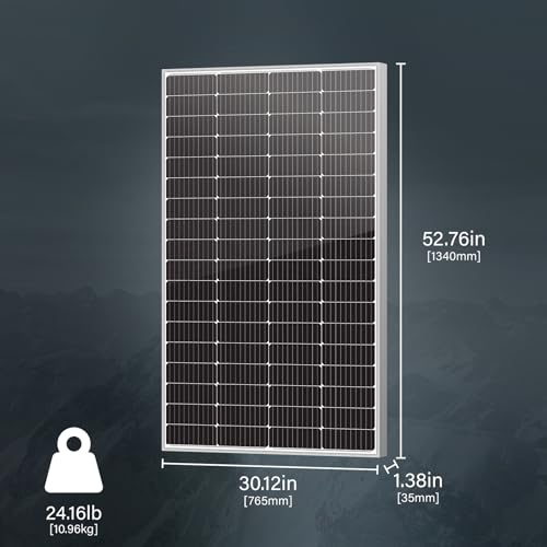 Newpowa 10BB 200W 24V Monocrystalline 200 Watt 24Volt Solar Panel Designed for 24V Charge System Off Grid, High Efficiency Mono Module RV Marine Boat Off Grid (200W New) - size: 200W 24V MONO