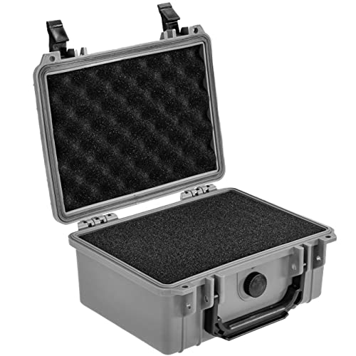 Eylar Protective Camera Hard Case Water & Shock Proof w/Foam, TSA Standards 9.12 inch 7.56 inch 4.37 inch (Gray) - color: Gray