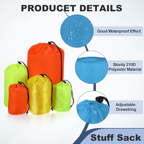 Drawstring Bag with Toggle Cinch Sack and Ditty Pouch Durable Ditty - color: Blue, size: 9x17inch
