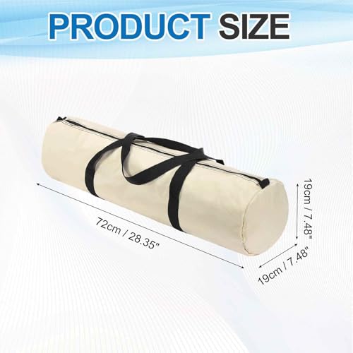 1 Pcs Zippered Tripod Bag, 28 x 7.5 Inch Water Resistant Oxford Cloth Outdoor Equipment Storage Bag with Handle for Travel Outdoor Camping Sports Fishing Rod, Beige - color: Beige, size: 28 x 7.5 Inch