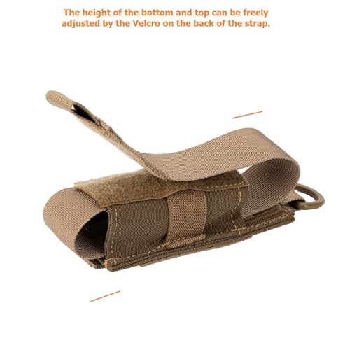 Tactical Flashlight Holster MOLLE Torch Holder MK4 OC/Mace Pepper Spray Canister Carrier EDC Flash Light Pouch Multitool Case with Strap&Snap Clip for Duty/Combat Belt Backpack Vest Chest Rig - color: Coyote Brown