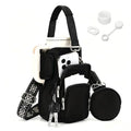 Water Bottle Carrier with Strap, Water Bottle Holder for Daily Use - color: Black