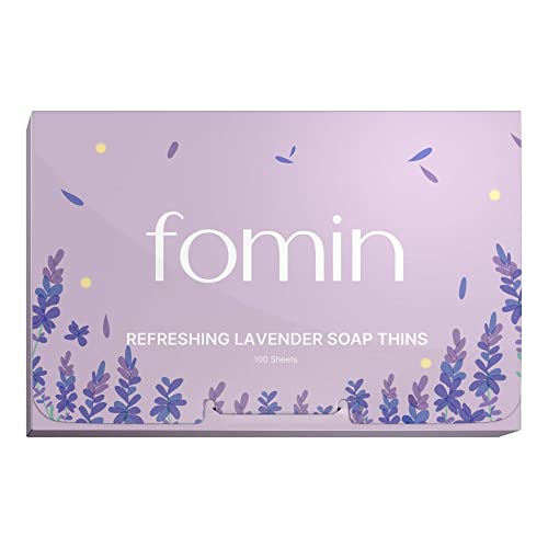 FOMIN Paper Soap Sheets for Hand Washing - 100 Lavender Travel Soap Sheets - color: Lavender (Pack of 1)