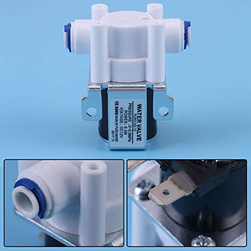 Vipxyc Water Valve, DC 12V Copper Plastic Electric Solenoid Valve Normally Close Purifier Water Valve for Water Filters