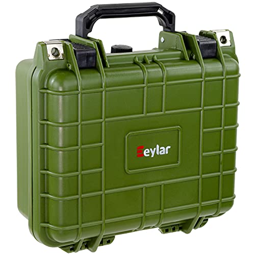 Eylar Small 10.62" Gear, Equipment, Hard Camera Case Waterproof with Foam TSA Standards (Green) - color: Green