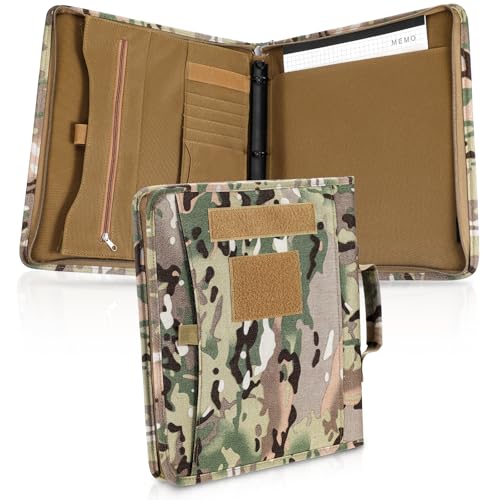 Dimeho Notebook Portfolio Detachable 3-Ring Binder Multi-Storage Pockets Durable Zipper Closure Planner Contains A4 Letter Paper or Professionals Outdoor Enthusiasts