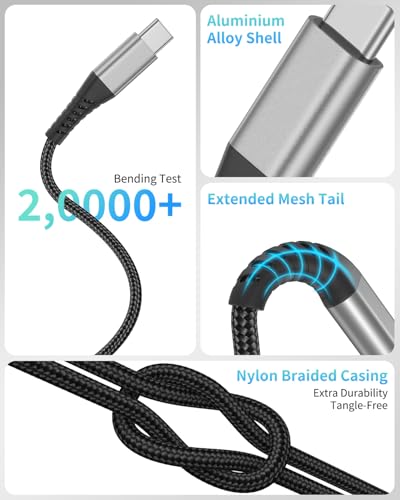 2FT USB C to USB C Cable,2Pack Type C to Type C Fast Charging Cable for Car | 60W/3A USBC to USBC Cable for Car, iPhone 17 16 15 Pro Max, Samsung Galaxy S26 S25 S24 S23, iPad, MacBook, Pixel, Carplay - size: 2 Feet, style: USB C to USB C