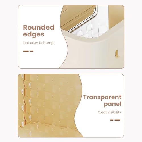 Hanging Kitchen Trash,Can Foldable Transparent Trash Can Kitchen Trash Can Cabinet Kitchen Compost Can Used for Cabinets/Cars/Bedrooms/Bathrooms. (Grey), BM0418