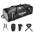 80 lt Waterproof Duffel Bag Motorcycle Dry Bag Backpack, Waterproof Zippered Bags with Backpack Spacer Pad for Kayaking Rafting Boating Canoeing Camping Paddle Beach (Black) - color: Black