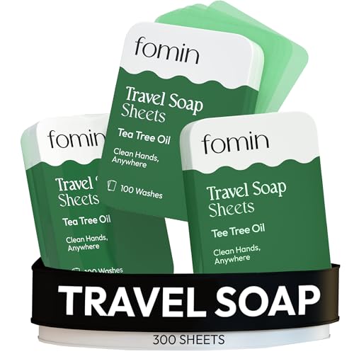 FOMIN Paper Soap Sheets Tin for Traveling - Tea Tree - 3 Pack | with a Rich, Quick-Dissolving Lather – Clean Hands on Every Adventure - color: Tea Tree (Pack of 3)