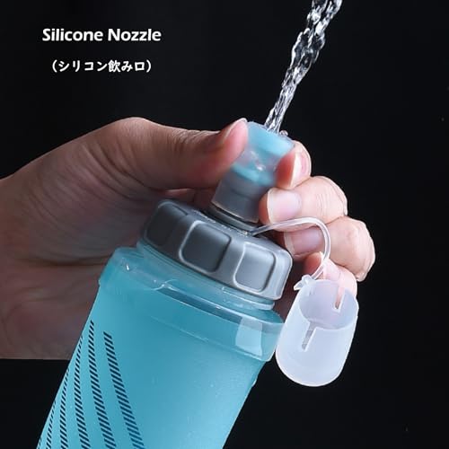 TRIWONDER Soft Flask Collapsible Water Bottles Running Bottle BPA-Free Foldable Handheld Runner Water Flask for Hydration Pack Marathon Hiking Cycling Climbing Travel - color: 500ml/16.9oz - M