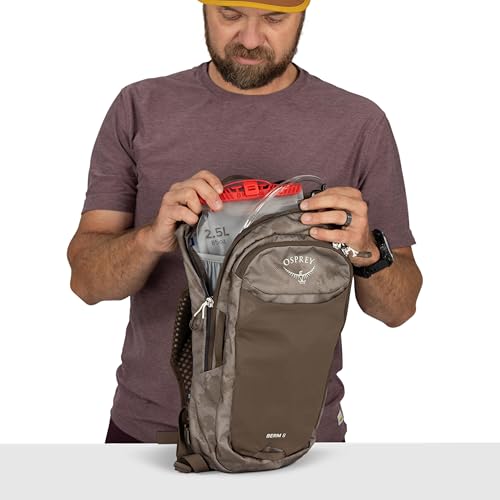 Osprey Berm Biking Backpack with Hydraulics Reservoir - Lightweight Hydration Backpack for Men and Women - color: Botswana Purple Dust Print, style: 8l