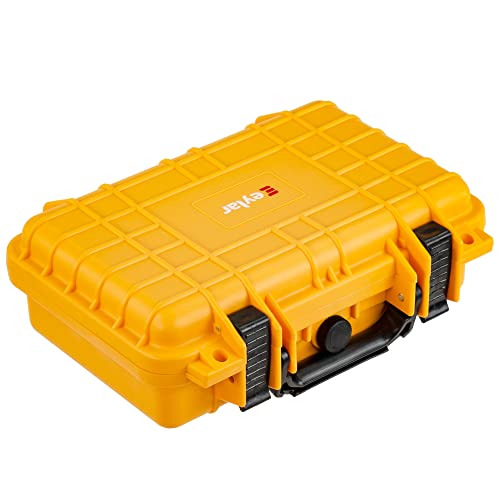 Eylar Protective Gear and Camera Hard Case Waterproof Dry Box with Foam 11.6 Inch 8.3 Inch 3.8 Inch (Yellow) - color: Yellow